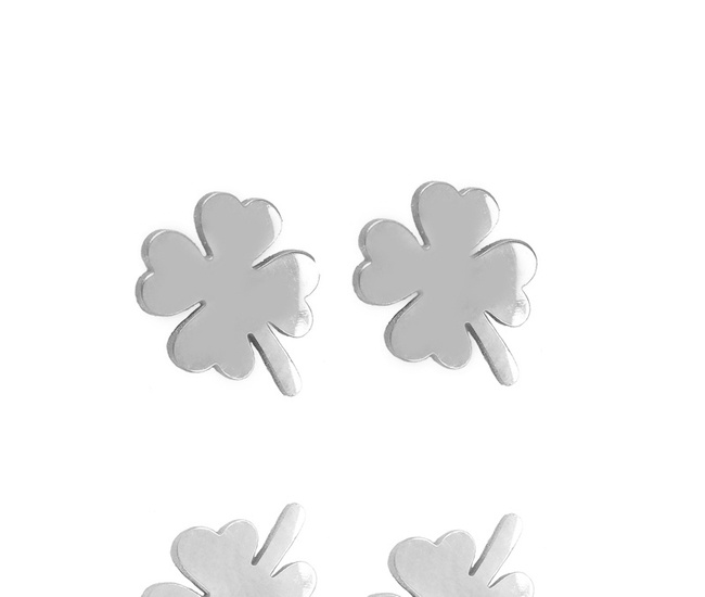 1232/26 kolczyki stalowe koniczynka marokańska 10 mm