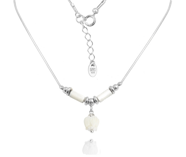 1512 naszyjnik srebrny 925  kwiatuszek