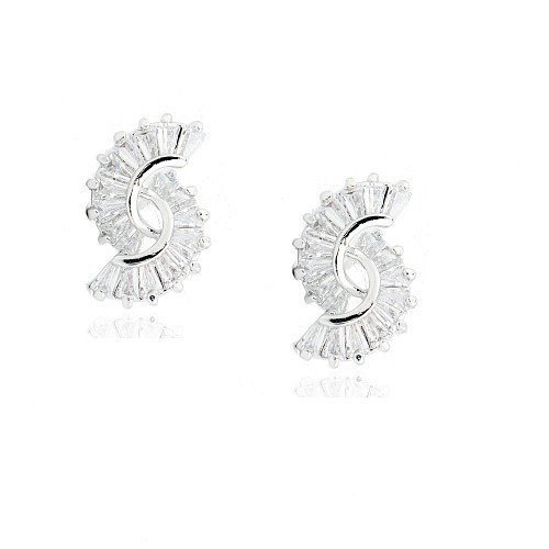 Kol  599/94 kolczyki  kryształy białe złoto