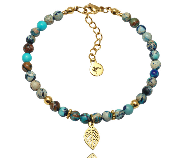 1728/40 bransoletka z grawerem damska jaspis cesarski