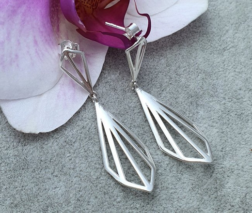 480/354 kolczyki ażurowe srebrne diamenty ażurowe