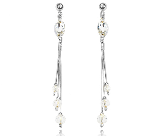 1363 kolczyki srebrne 925 z kryształkami