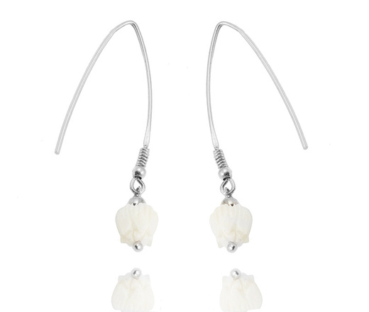 1512 komplet srebrny 925 kwiatuszki