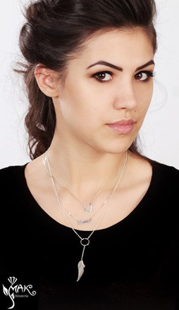 NK706 NASZYJNIK PODKOWA 100% SREBRO 925