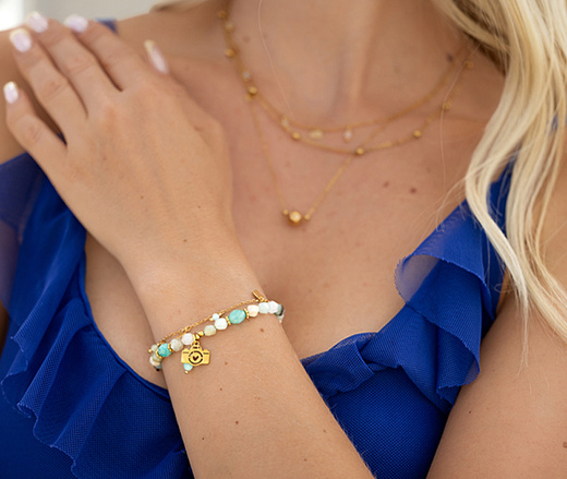 1854/1 naszyjnik pozłacany podwójny kuleczki