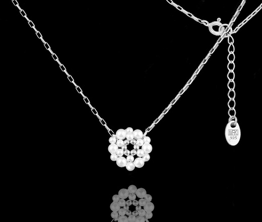 1516 komplet srebrny 925 z perłami chwost