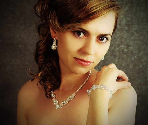 429 biżuteria ślubna komplet shamballa