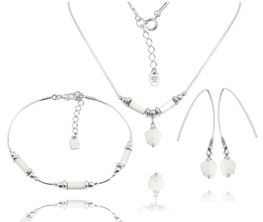 1512 kolczyki srebrne 925 z kwiatuszkiem