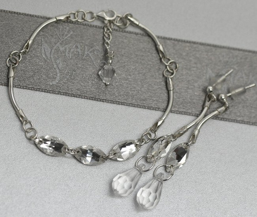 529 biżuteria ślubna bransoletka crystal