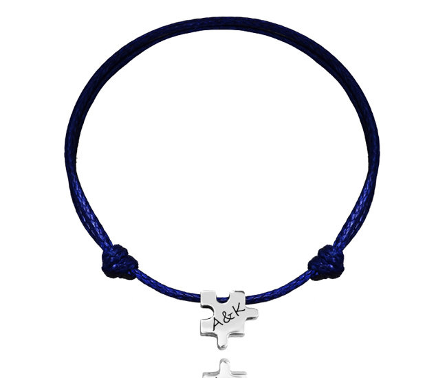 1236 bransoletka puzzle z grawerunkiem stalowa