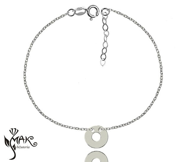 BR749 bransoletka srebro 925 celebrytka kółko