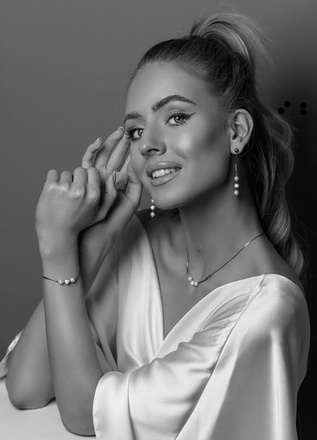 1359 komplet srebrny 925 z perełkami i kryształkami