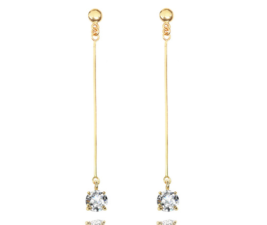 1360 komplet srebrny pozłacany z cyrkoniami