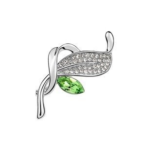 Br 599/185 BROSZKA białe złoto cyrkonie