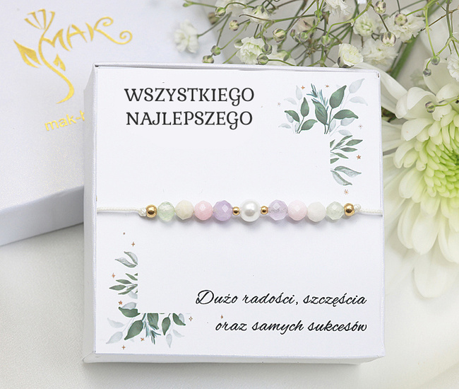 Zestaw urodzinowy bransoletka z ametystem 1873/19