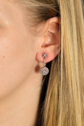 Kol 599/236 KOLCZYKI kryształy żółte złoto crystal