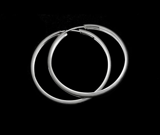 480/406 kolczyki srebrne koła 45 mm