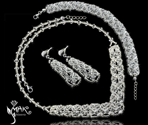 282 kolczyki ślubne crystal