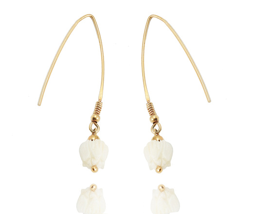 1512 komplet srebrny 925 złocony kwiatuszki