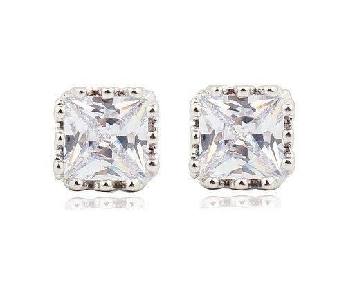 KOL599/306 KOLCZYKI BIAŁE ZŁOTO CYRKONIE