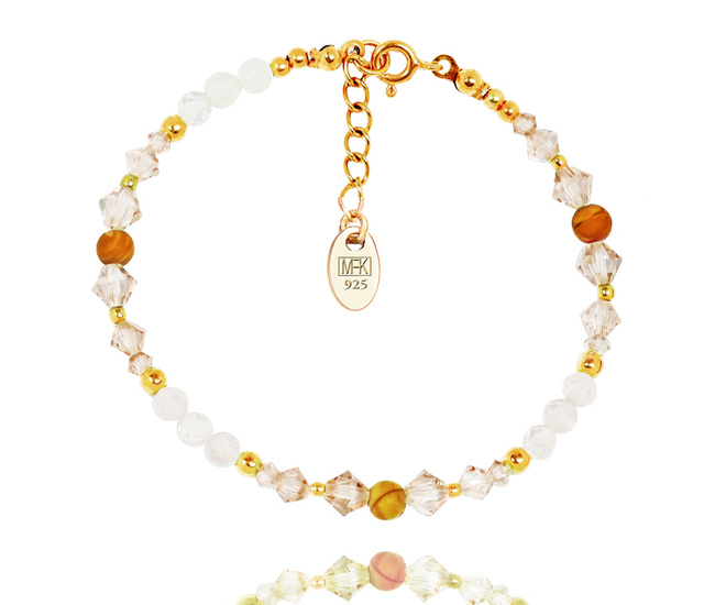 1373/3 bransoletka srebrna 925 pozłacana