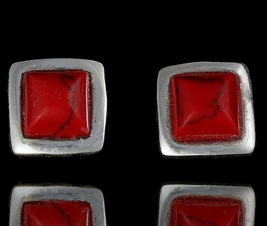 480/158 kolczyki srebrne w kształcie kwadratów