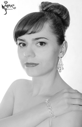 536/C biżuteria ślubna kolczyki srebro 925