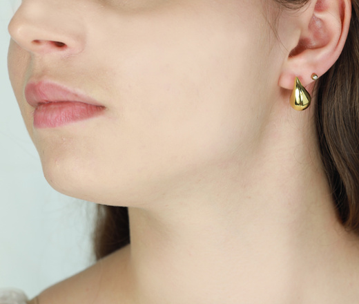 Kolczyki pozłacane krople 1775/2