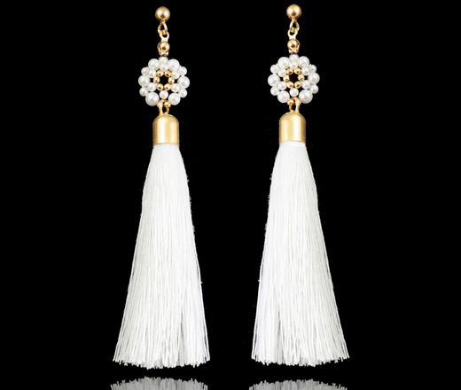 1516 komplet srebrny 925 pozłacany z perłami chwost