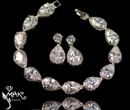 Kpl884 komplet ślubny, biżuteria ślubna z cyrkoniami b599/425  k599/545