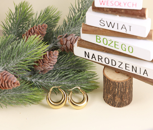 599/1118 Kolczyki stalowe dmuchane koła