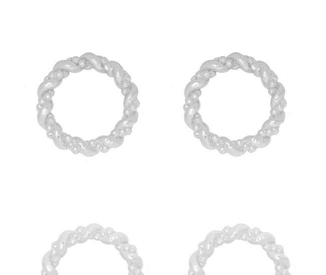 1384/7 Kolczyki srebrne 925 precle koła