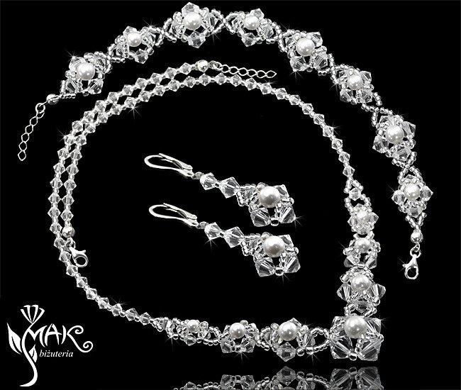 313 komplet  biżuteria ślubna, biżuteria na ślub