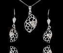 480/250 komplet srebrny ażurowy z błyszczącymi cyrkoniami