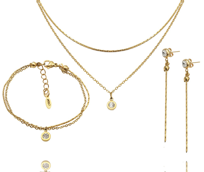 elegancki komplet złocony 1853