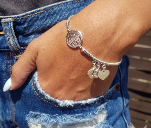 BR1075 dla mamy BRANSOLETKA z GRAWERUNKIEM laser