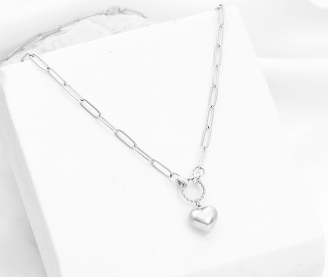 Naszyjnik stal szlachetna serce 1857/14