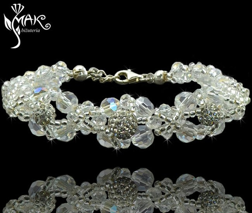 429 biżuteria ślubna komplet shamballa