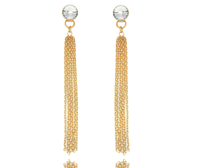 1498 kolczyki srebrne 925 pozłacane łańcuszki z cyrkonią