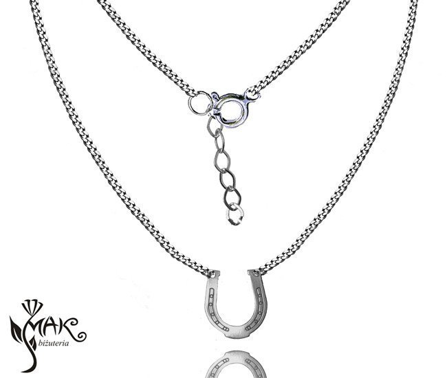 NK706 NASZYJNIK PODKOWA 100% SREBRO 925