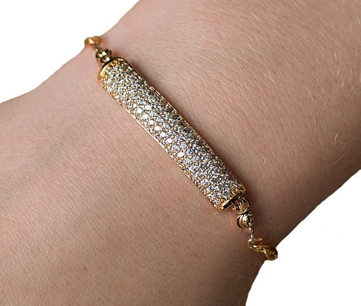 Br 599/244 BRANSOLETKA złota kryształy