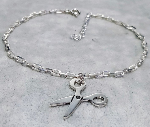 BR1011 Bransoletka z nożyczkami srebrna dla fryzjerów lub krawców