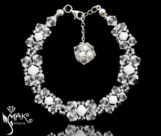 NK491, biżuteria ślubna, NASZYJNIK SWAROVSKI ELEMENTS,