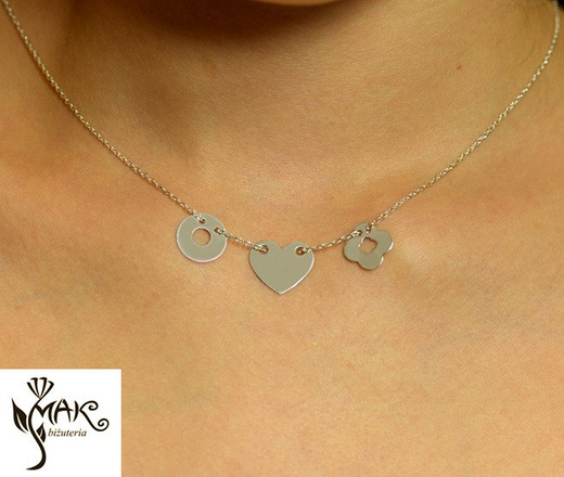 Nk747 naszyjnik grawerowany laser celebrytka srebro 925 RÓŻNE