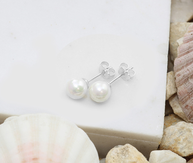 Kolczyki srebrne z perłami 184