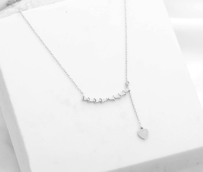 Naszyjnik z grawerem, cyrkonie 1857/18