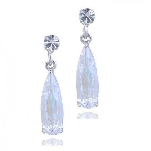 Kol  599/234 KOLCZYKI  kryształy białe złoto crystal