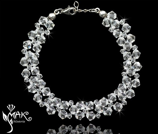 160 crystal komplet ślubny srebro 925