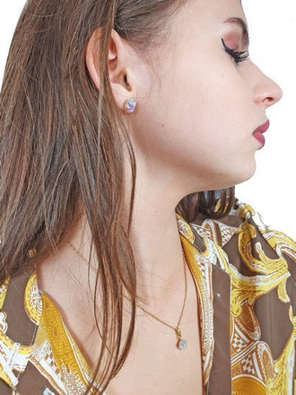 1230 komplet Swarovski Elements srebro 925 pozłacane kostki vitrail medium