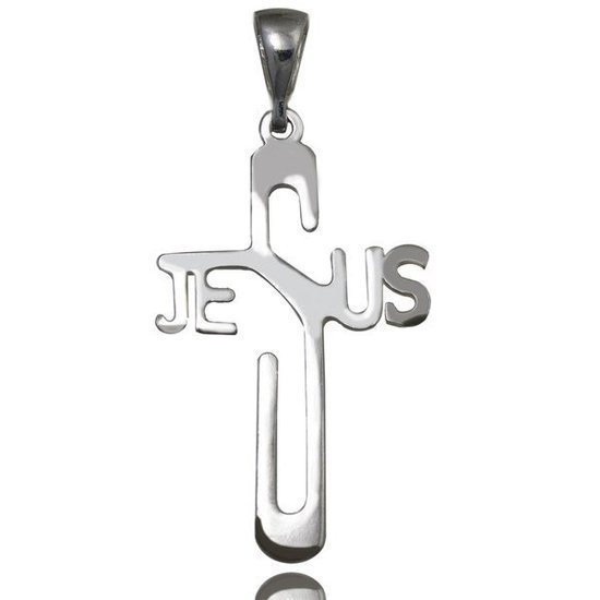 480/317 Wisiorek srebrny  krzyż krzyżyk 925 JEZUS